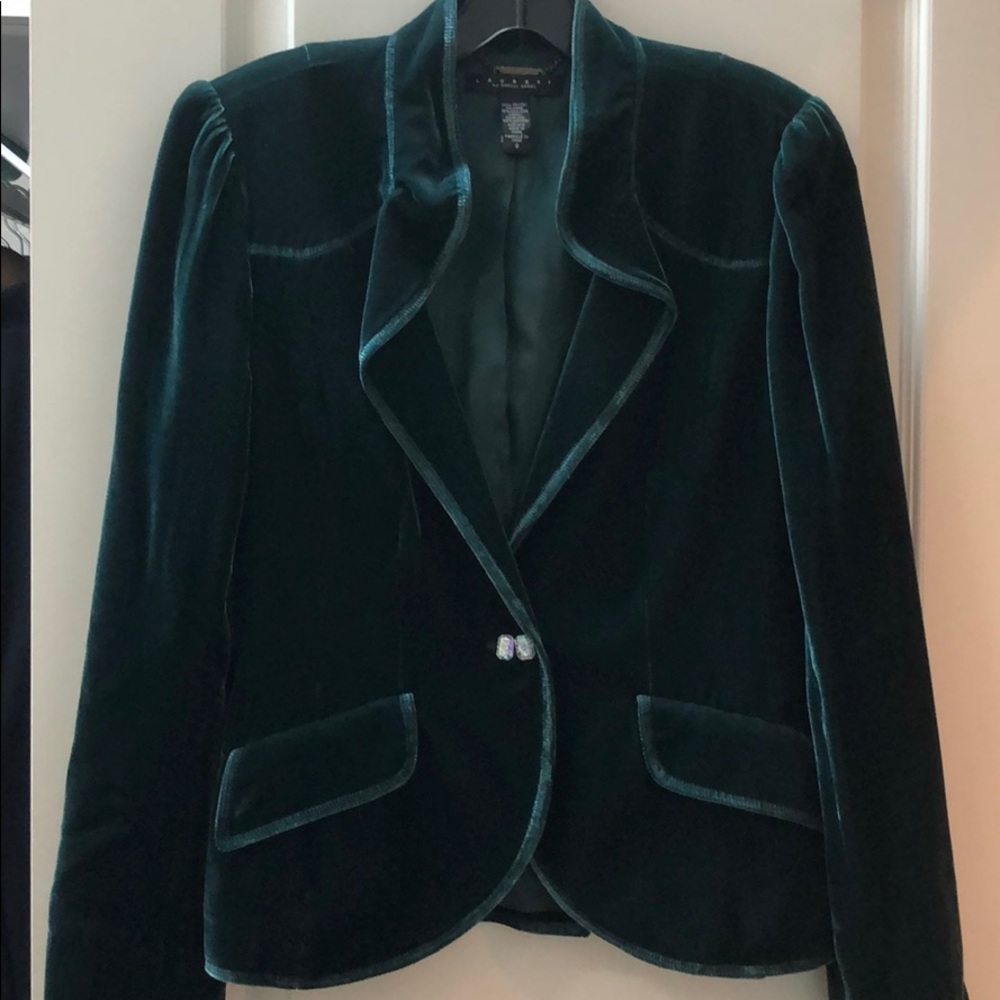 Green velvet formal jacket